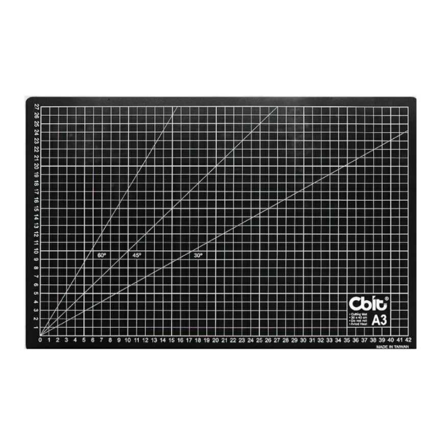 Base de corte A2 NEGRO Cbit, Tabla de corte 45x60 cm, Cutting mat